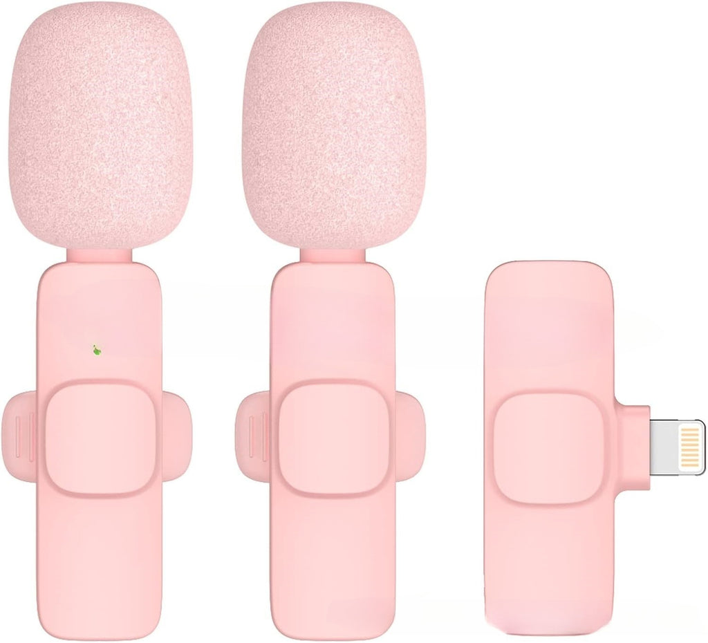 Micro Bluetooth avec bonnette anti-bruit et connecteur Lightning pour iPhone.